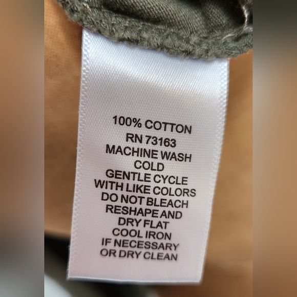 Pigment Dyed Olive Green Open Back Cotton CABLE & GUAGE SS Top EUC - Picture 4 of 5